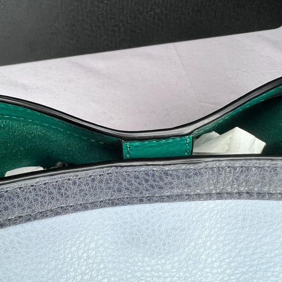 Coach Tote 27 Colorblock Pebbled Leather Horse Carriage Twilight Blue Authentic - Picture 6 of 16